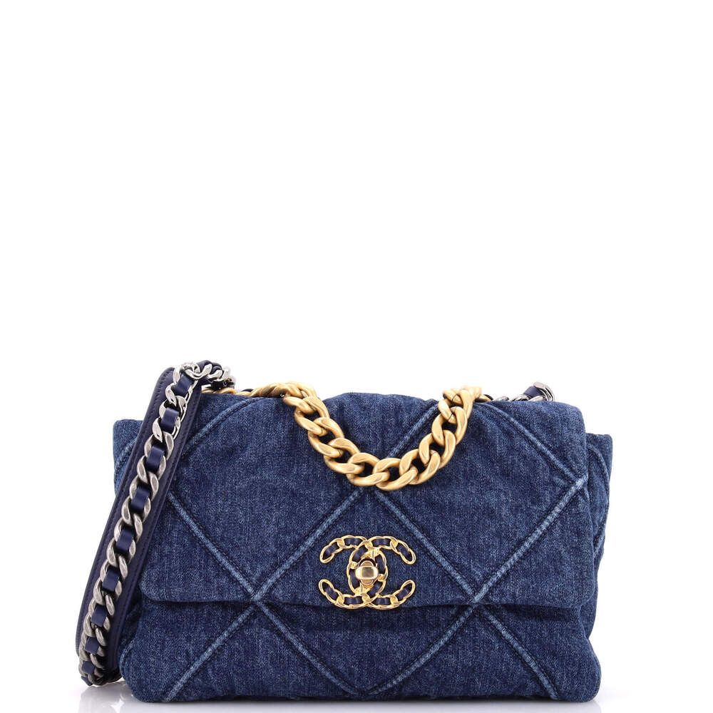 Chanel Medium 19 Flap Bag Quilted Denim